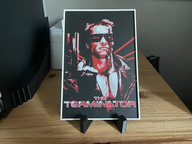 HueForge model: The Terminator (1984) Hueforge Movie Poster by NiiON
