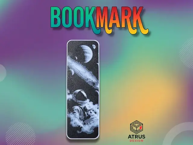 HueForge model: Astronaut and Space Bookmark by Atrus Design