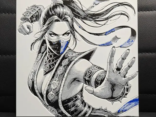 HueForge model: Kitana Mortal Kombat by TheHueforgeLady