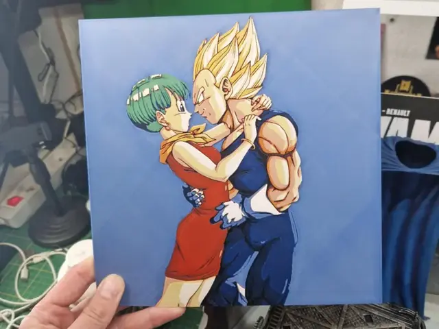 HueForge model: Dragon Ball Hueforge - Vegeta & Bulma by Dakiren