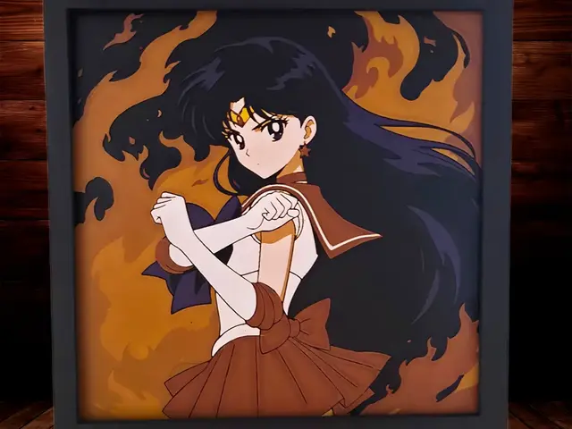 HueForge model: Sailor Mars - Sailor Moon Sailor Scouts Set by Side Quest Hues