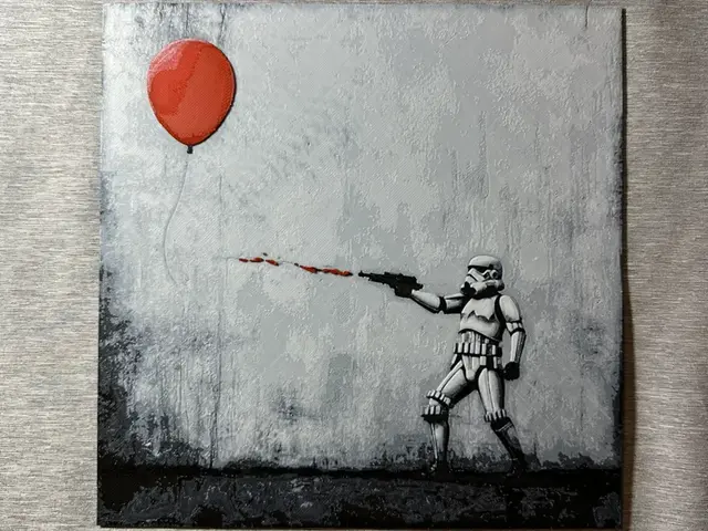 HueForge model: Banksy Inspired Stormtrooper Red Balloon Hueforge by Hey Ben