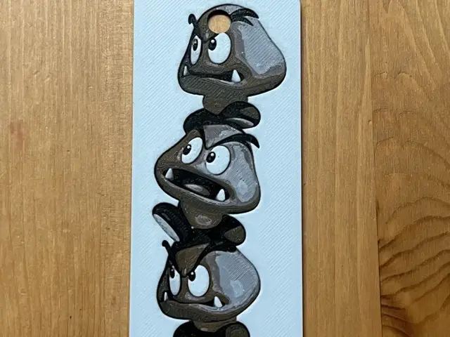 HueForge model: goombas Mario angry mushroom bookmark by Morganja
