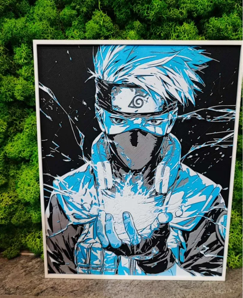 Kakashi - Raikiri by Garuda3D HueForge model: Kakashi - Raikiri by Garuda3D
