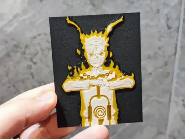 HueForge model: Naruto gift card/ Sticker by Garuda3D