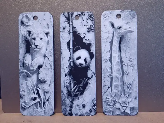 HueForge model: Set of 3 3d animal bookmarks by 3dGlow