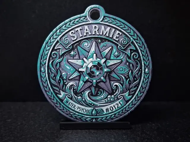 HueForge model: Starmie #0121 - Pokemon Ornament by LED
