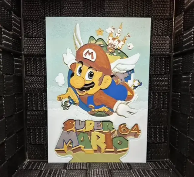 HueForge model: Hueforge Game Post - Super Mario 64 - by JoDau