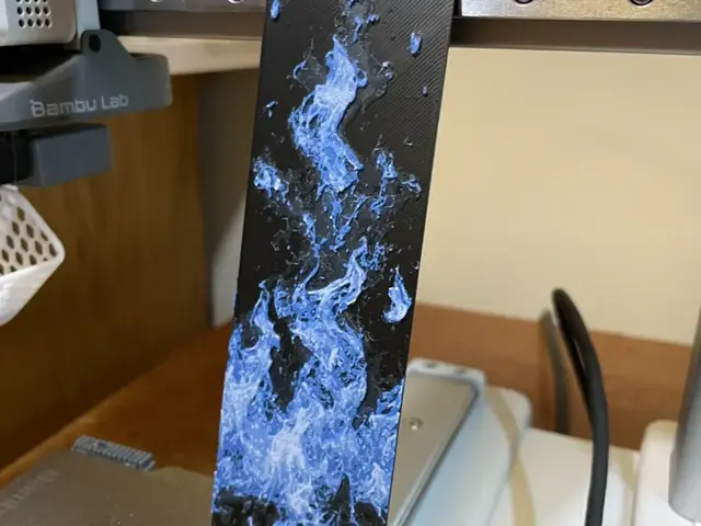 HueForge model: Cold Fire Bookmark by 3D_Forged