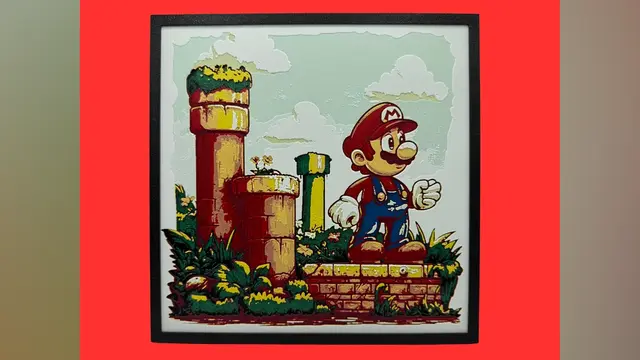 HueForge model: Super Mario Hueforge by Canadian Gamer
