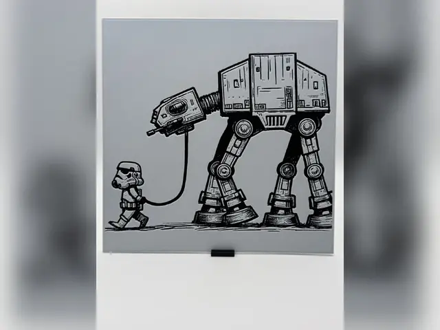 Stormtrooper Walking an AT-AT HueForge Print
