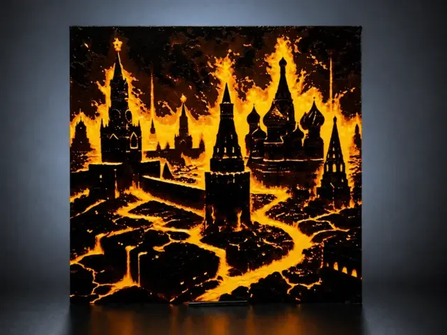 HueForge model: Molten city - The Fiery Area by Aleksandr