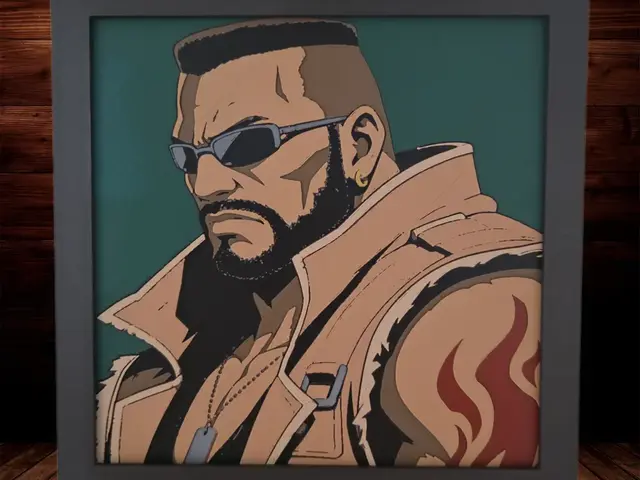 HueForge model: Barret Wallace - Final Fantasy 7 by Side Quest Hues