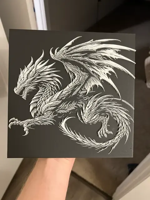 HueForge model: Thick Dragon Hueforge NO AMS Needed by RP47 Designs