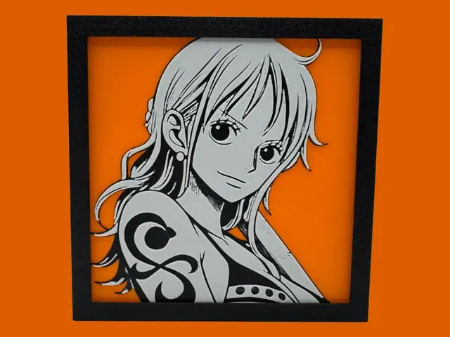 HueForge model: Nami - One Piece - 4 Color Collection by Canadian Gamer