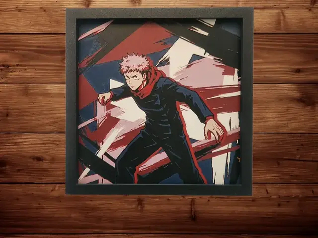 HueForge model: Jujutsu Kaisen - Yuji Itadori by Side Quest Hues