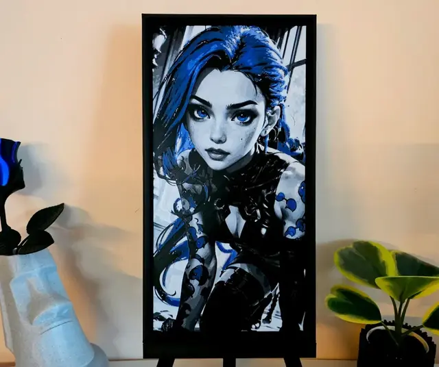 HueForge model: Jinx - League Of Legends / Arcane (HueForge) by C3D