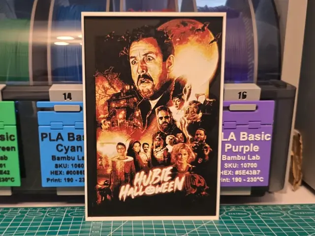 HueForge model: Hubie Halloween Movie Poster - Hueforge Art by Lumpy3D