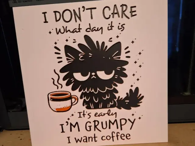 HueForge model: Grumpy Cat - Coffee - Sarcastic - Funny - Hueforge by 3dGlow