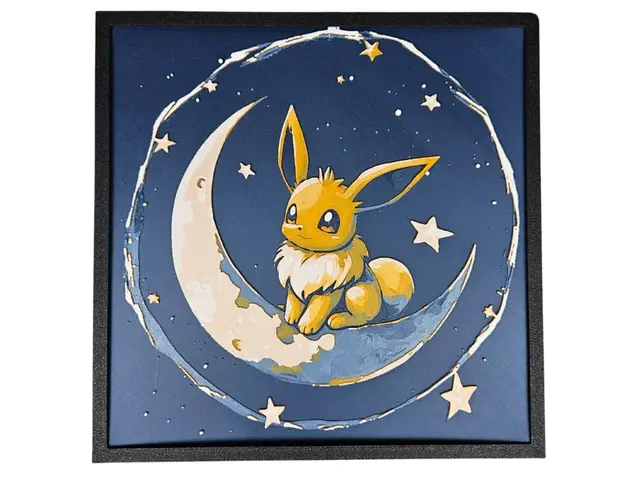 HueForge model: Eevee Moon (Pokemon Hueforge) by BusyKikiBee