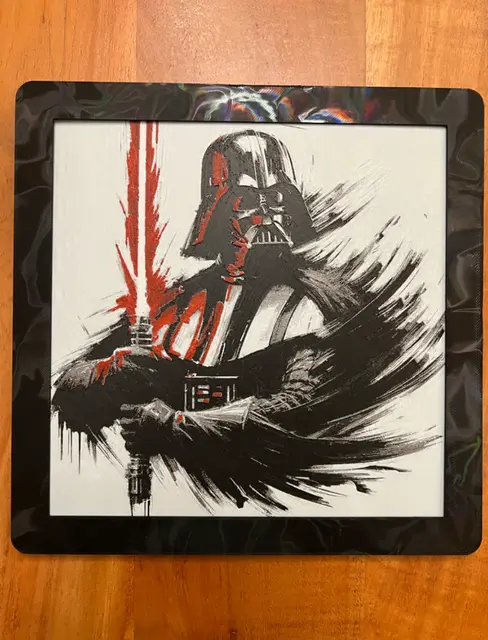 HueForge model: Darth Vader with Red Lightsaber by JustBe 3D Printing