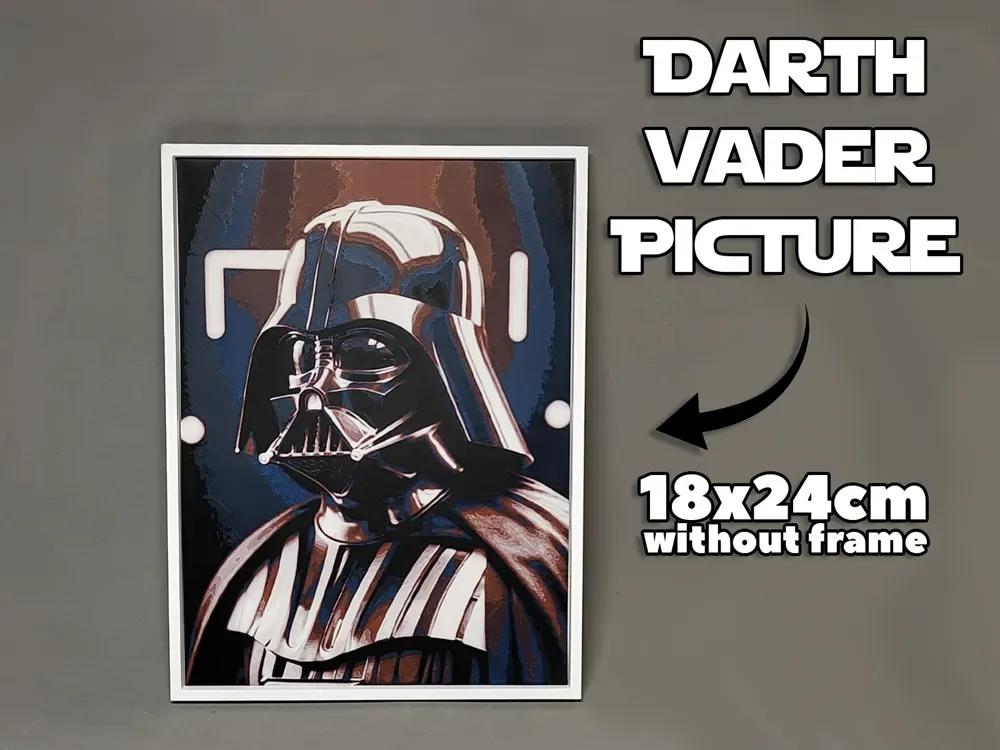 Inspered by Darth Vader 3D picture 18x24* Hueforge by Danz HueForge model: Inspered by Darth Vader 3D picture 18x24* Hueforge by Danz