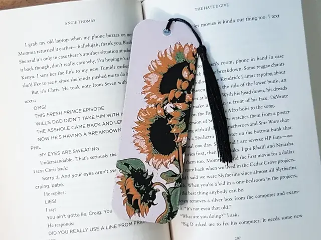 HueForge model: Sunflower Bookmark, Hueforge by Dame Jo