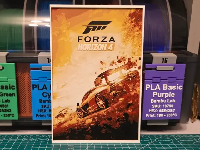 HueForge model: Forza Horizon 4 Game Poster - Hueforge Art by Lumpy3D