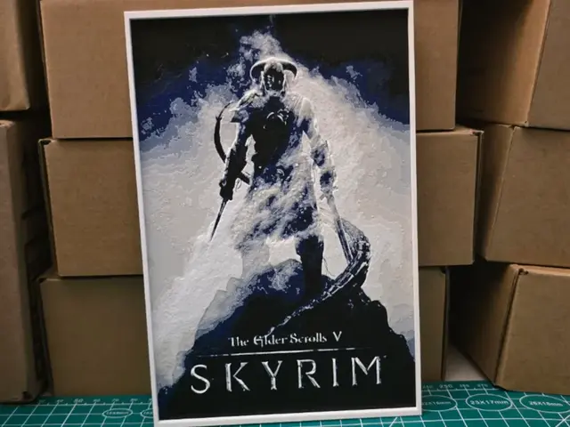HueForge model: The Elder Scrolls V: Skyrim Poster - Hueforge Art by Lumpy3D