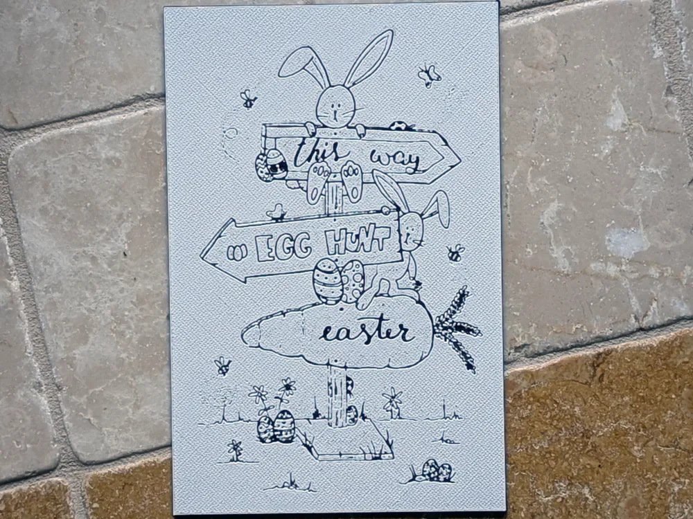 Egg Hunt Sign - Easter Hueforge by suaimondi HueForge model: Egg Hunt Sign - Easter Hueforge by suaimondi