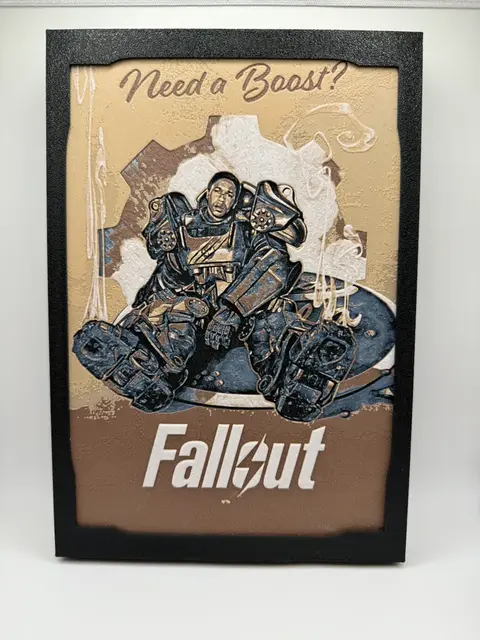 HueForge model: Fallout - Need a Boost? by Canadian Gamer