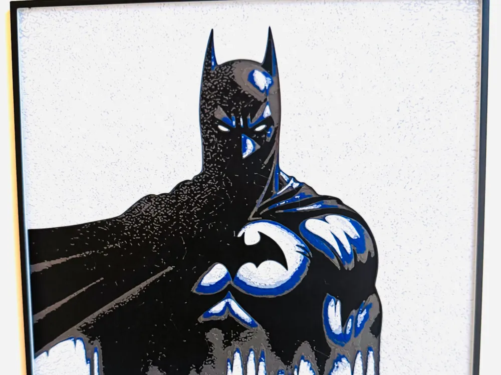 The Dark Knight by World of Glt 3d HueForge model: The Dark Knight by World of Glt 3d