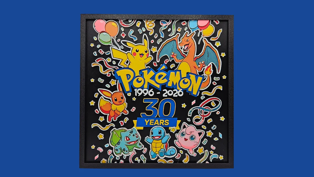 Pokemon 30th Anniversary! by BusyKikiBee HueForge model: Pokemon 30th Anniversary! by BusyKikiBee