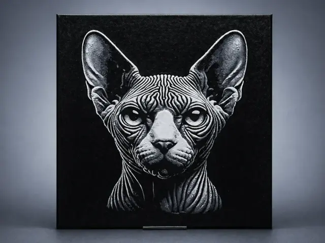 HueForge model: Canadian Sphynx cat by Aleksandr