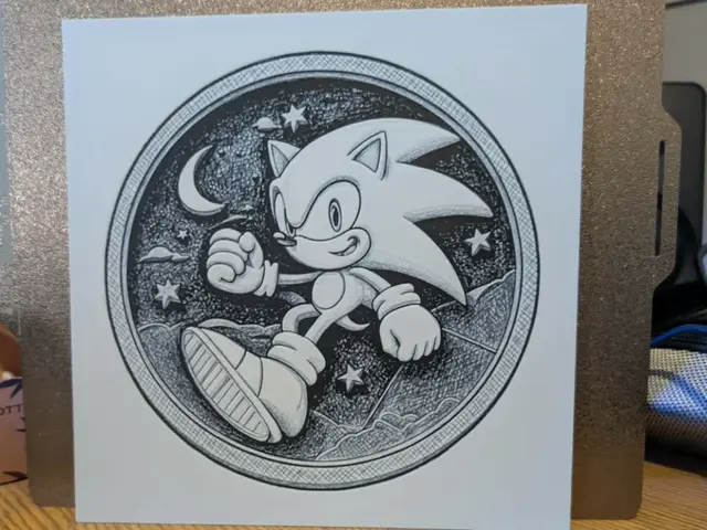 HueForge model: Sonic ring - 2 colour hueforge by 3dGlow