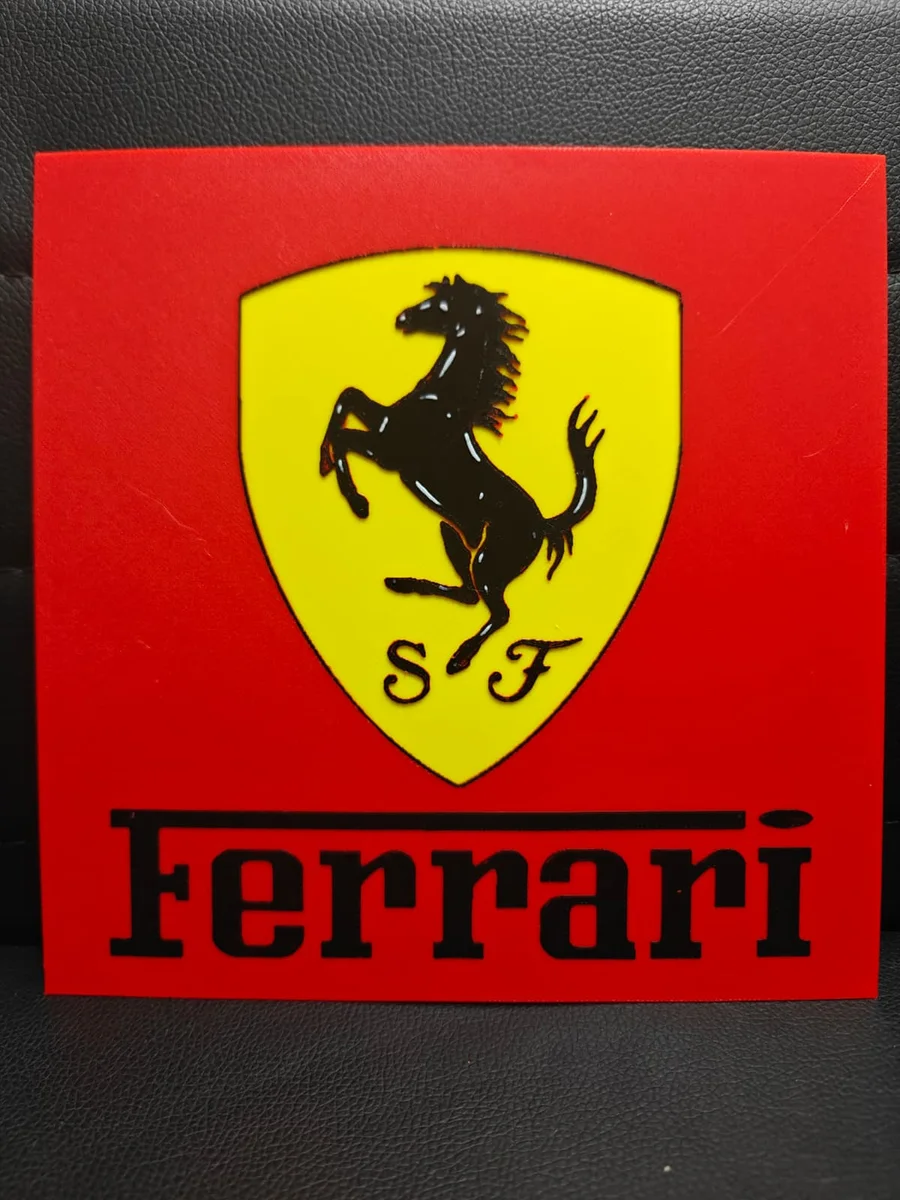 Ferrari Badge by TheHueforgeLady HueForge model: Ferrari Badge by TheHueforgeLady