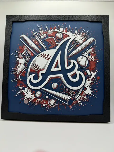 HueForge model: Atlanta Braves - MLB Hueforge by Canadian Gamer