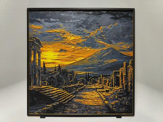 HueForge model: Pompeii Sunset - Hueforge by BeaN