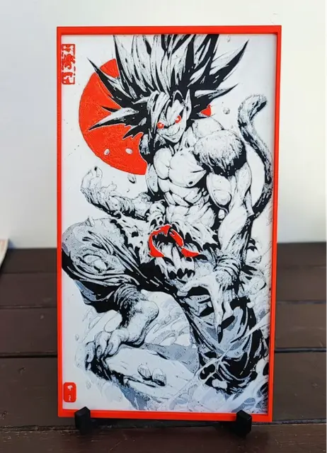 HueForge model: Great Ape Goku by Garuda3D