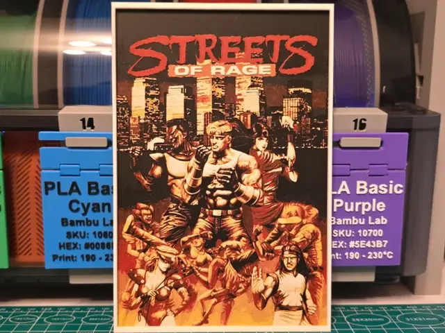 Streets of Rage Game Poster - Hueforge Art