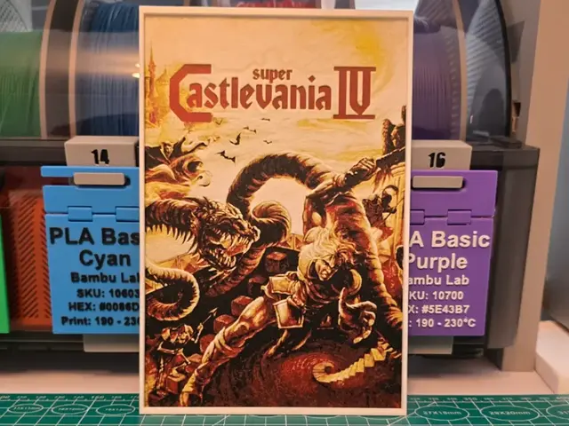 HueForge model: Super Castlevania IV Game Poster - Hueforge Art by Lumpy3D