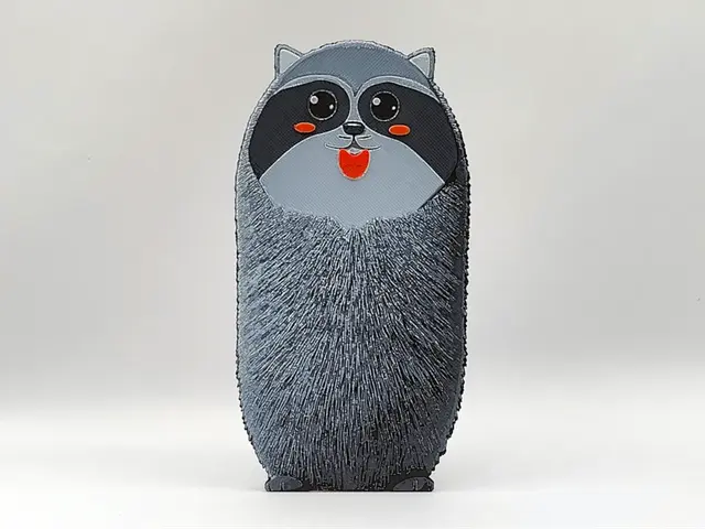 HueForge model: Cute Racoon Bookmark - Hueforge by Sarge