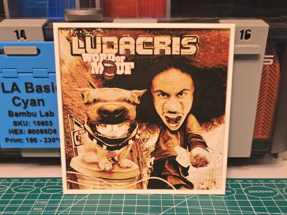 Ludacris "Word Of Mouf" Album - Hueforge Art by Lumpy3D HueForge model: Ludacris "Word Of Mouf" Album - Hueforge Art by Lumpy3D