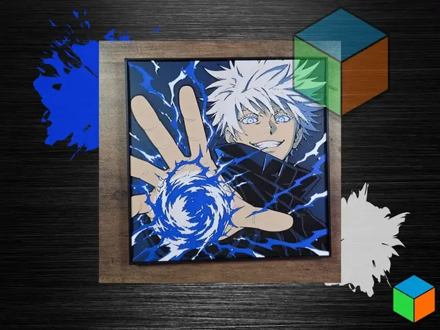 HueForge model: Gojo — Blue Energy | Jujutsu Kaisen HueForge by 3D Prints By Vic
