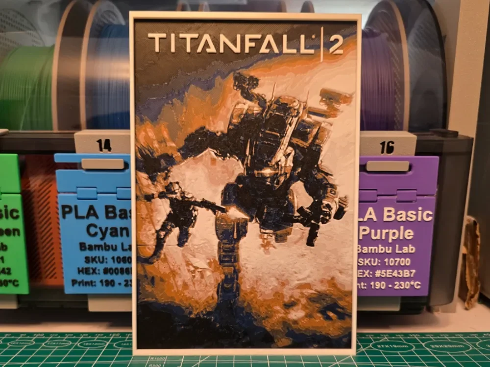 Titanfall 2 Game Poster - Hueforge Art by Lumpy3D HueForge model: Titanfall 2 Game Poster - Hueforge Art by Lumpy3D