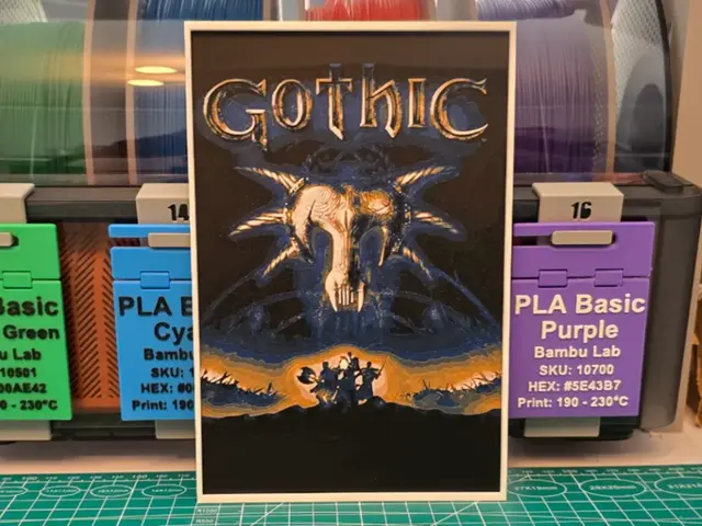 HueForge model: Gothic Game Poster - Hueforge Art by Lumpy3D