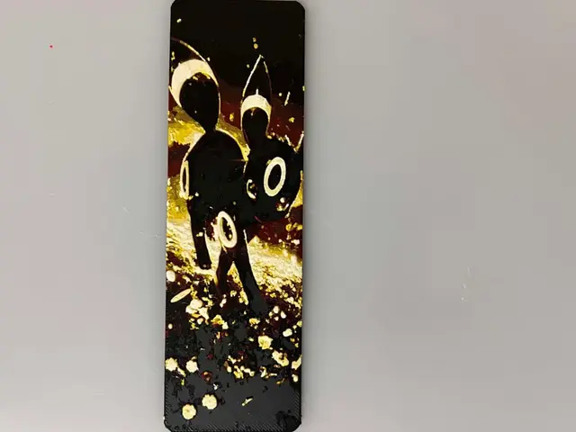 HueForge model: Umbreon - Bookmark by 3djd