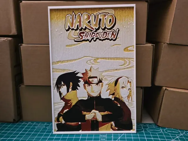HueForge model: Naruto Shippuden Poster - Hueforge Art by Lumpy3D