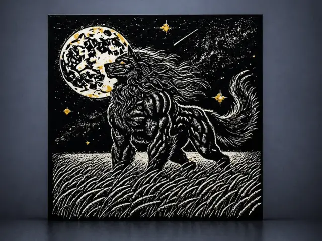 HueForge model: Werewolf in the Field of Stars by Aleksandr