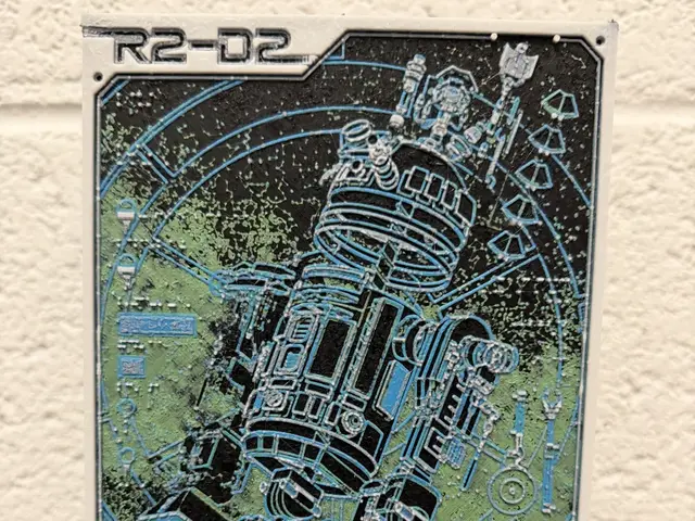 HueForge model: R2-D2 Wall Panel - Blueprint by Loupes